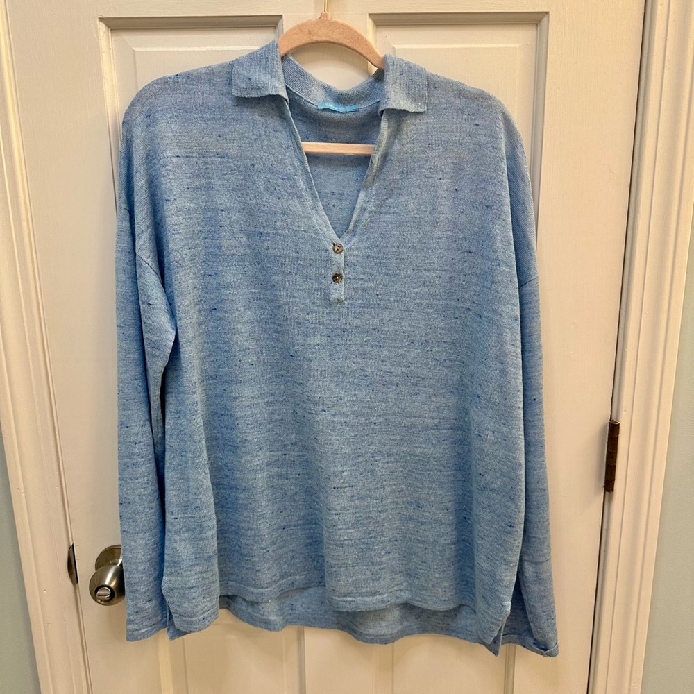 J. McLaughlin Linen Sweater L